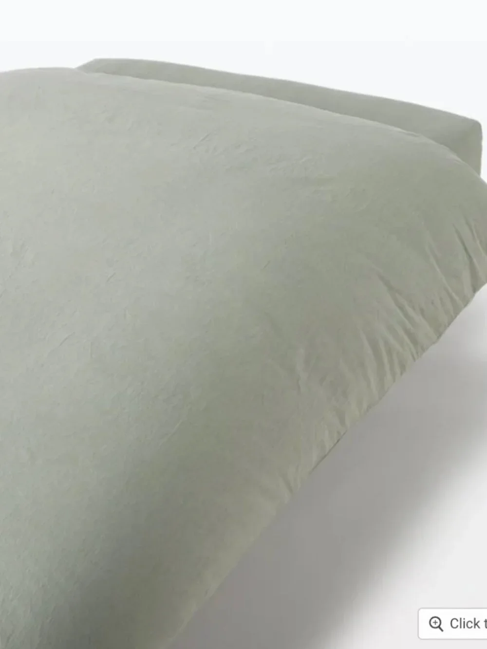 Muji Washed Cotton Duvet Cover Bedding Sheets - King NWT Sage Green